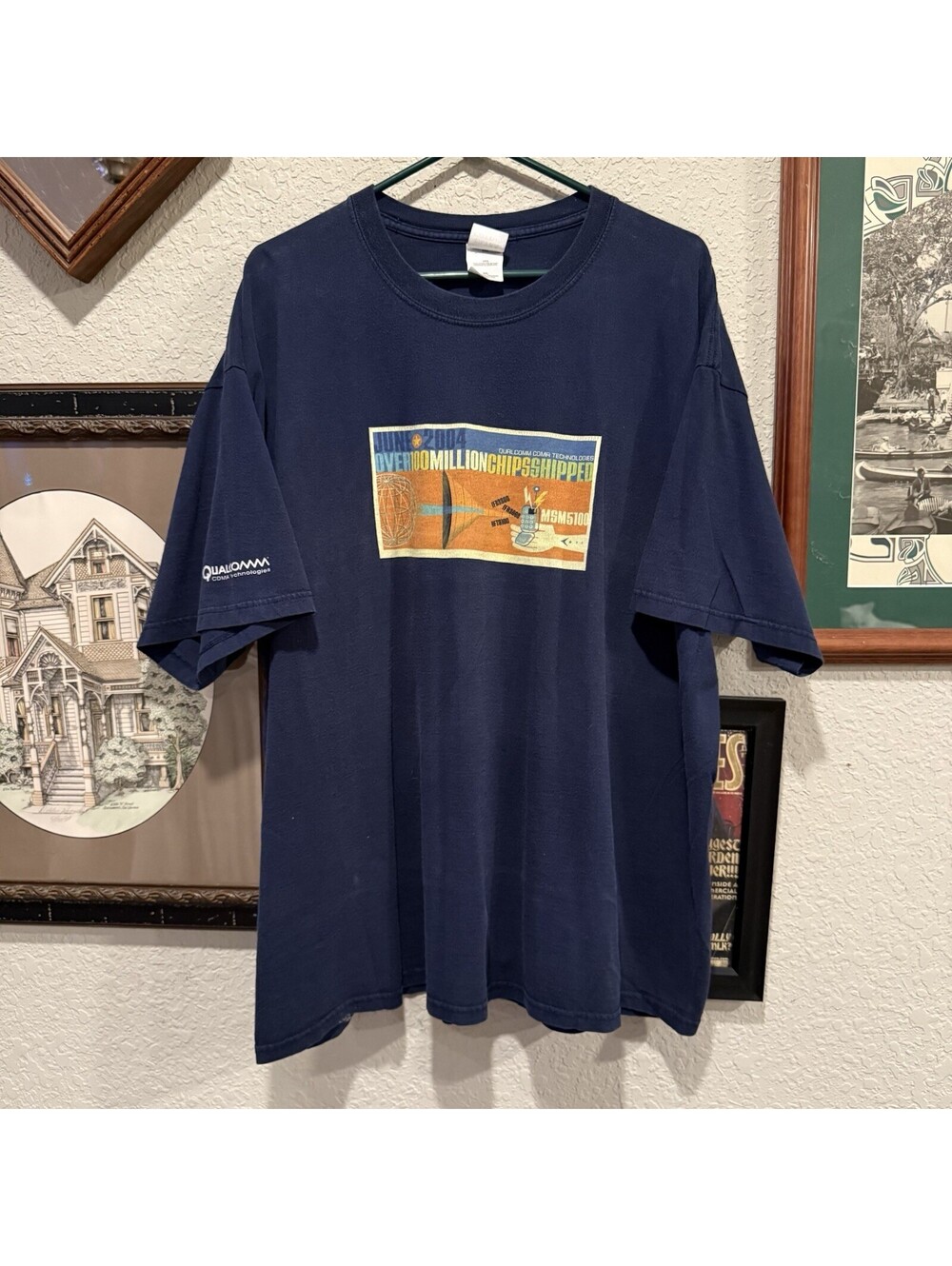 Vintage 90s RARE Qualcomm Tech Computer 100 Million Chips Shirt Size Men’s 2XL